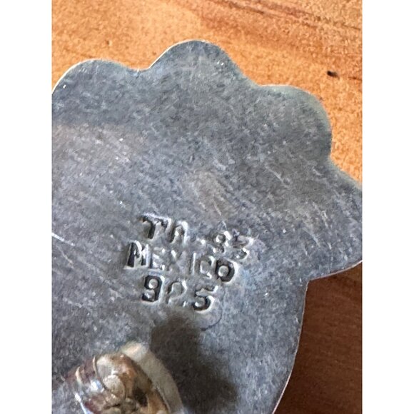 Sterling Silver Mexican Clip-On Earrings With Lapis Lazuli Style 17,25g - Picture 5 of 5